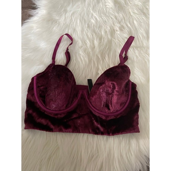 Victoria's Secret Other - Victoria's Secret velvet Very Sexy Balconette bra size 34B